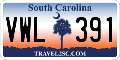 SC license plate VWL391
