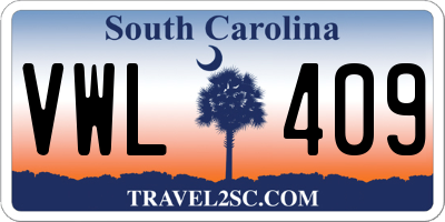 SC license plate VWL409