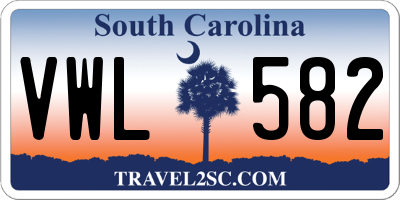 SC license plate VWL582