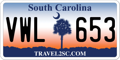 SC license plate VWL653