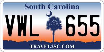 SC license plate VWL655