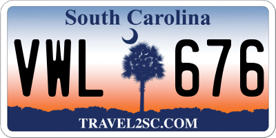 SC license plate VWL676