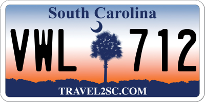 SC license plate VWL712