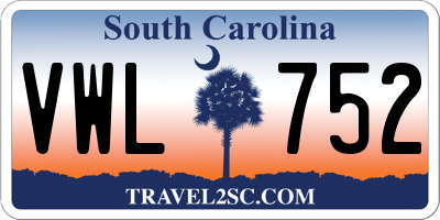 SC license plate VWL752