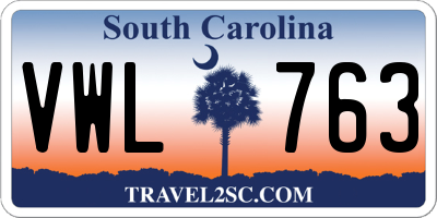 SC license plate VWL763