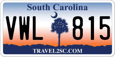 SC license plate VWL815