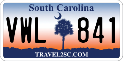 SC license plate VWL841