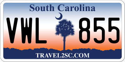 SC license plate VWL855