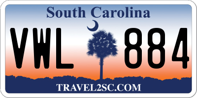 SC license plate VWL884