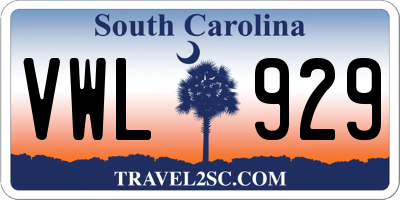SC license plate VWL929