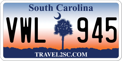 SC license plate VWL945