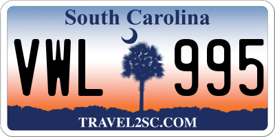 SC license plate VWL995