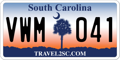 SC license plate VWM041