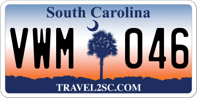 SC license plate VWM046