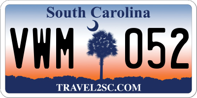 SC license plate VWM052