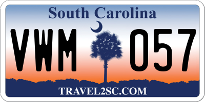 SC license plate VWM057