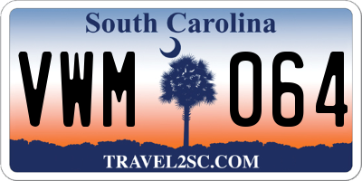 SC license plate VWM064