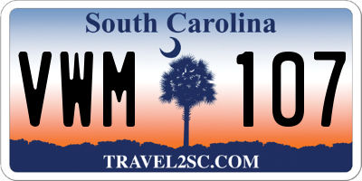 SC license plate VWM107