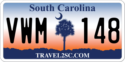 SC license plate VWM148