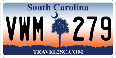 SC license plate VWM279