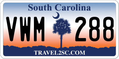 SC license plate VWM288