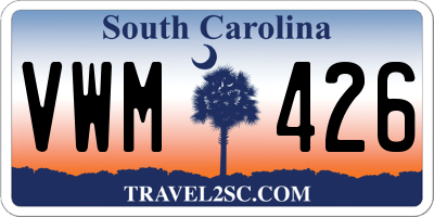 SC license plate VWM426