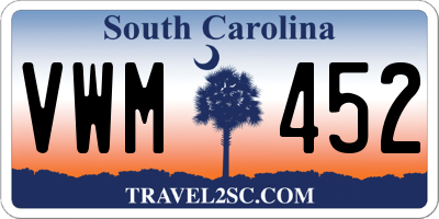 SC license plate VWM452