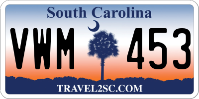 SC license plate VWM453