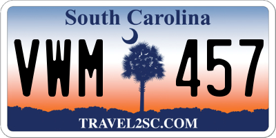 SC license plate VWM457