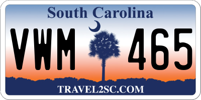 SC license plate VWM465
