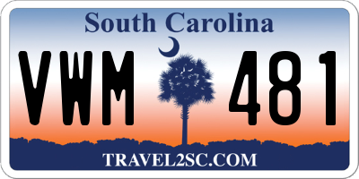 SC license plate VWM481