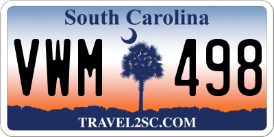SC license plate VWM498