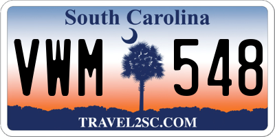 SC license plate VWM548
