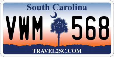 SC license plate VWM568