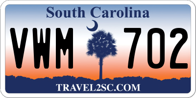 SC license plate VWM702