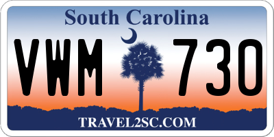 SC license plate VWM730
