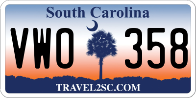 SC license plate VWO358