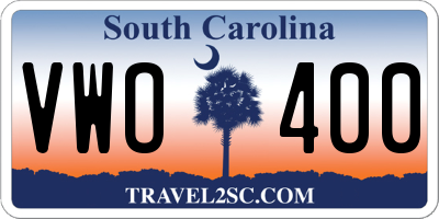 SC license plate VWO400