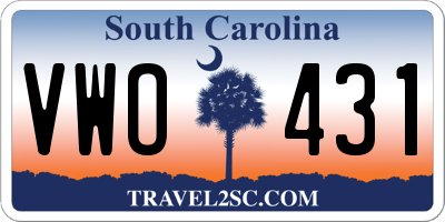 SC license plate VWO431