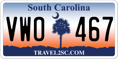 SC license plate VWO467
