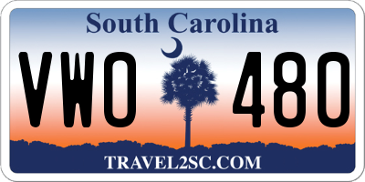 SC license plate VWO480