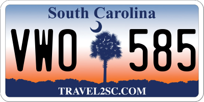 SC license plate VWO585