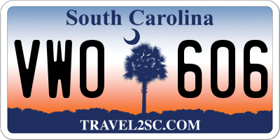 SC license plate VWO606