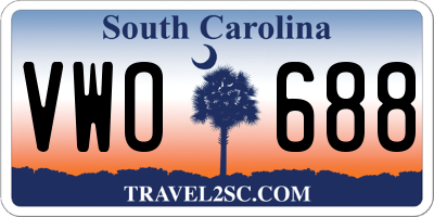 SC license plate VWO688