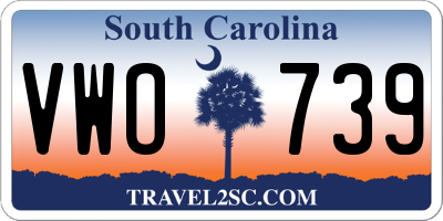 SC license plate VWO739