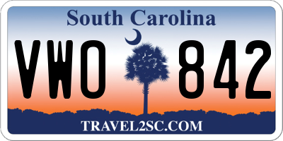 SC license plate VWO842