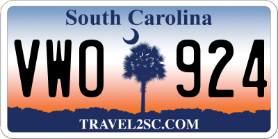 SC license plate VWO924