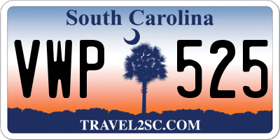 SC license plate VWP525