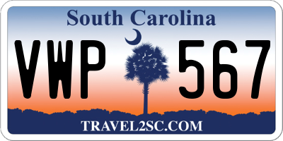 SC license plate VWP567