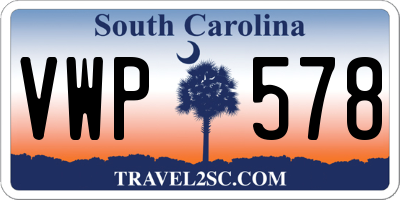 SC license plate VWP578